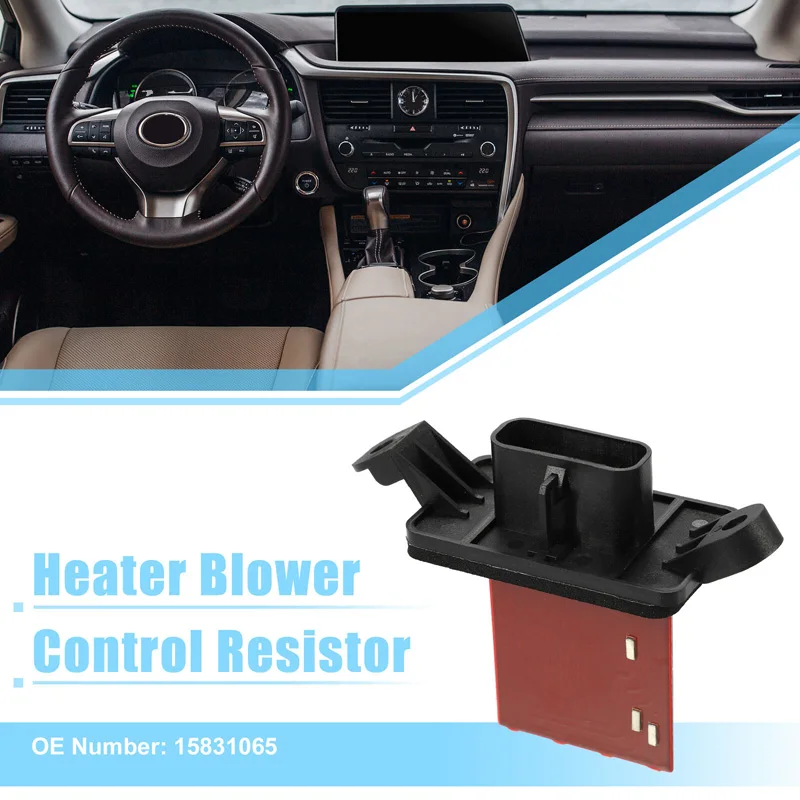 15831065 HVAC Blower Motor Resistor Heater Fit for Chevrolet Malibu Black Red