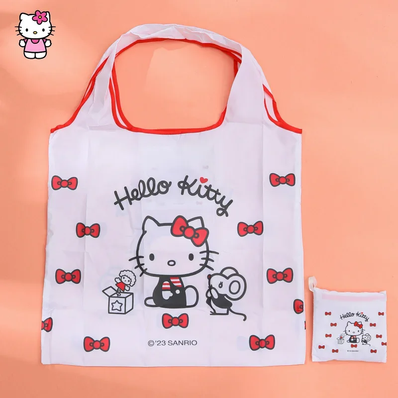 

Kawaii Anime Kuromi Pochacco Bag Sanrioed Cinnamoroll My Melody Cute Girls Single Shoulder Foldable Large Capacity Bag Kid Gift