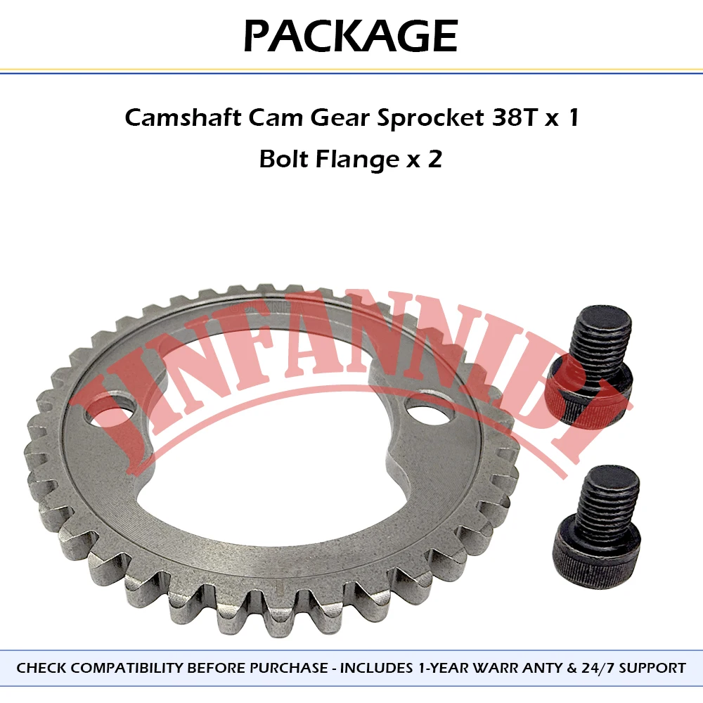 Camshaft Cam Gear Sprocket 38T For Honda Sportrax 400 2x4 TRX400EX 1999-2004 2005 2006 2007 2008