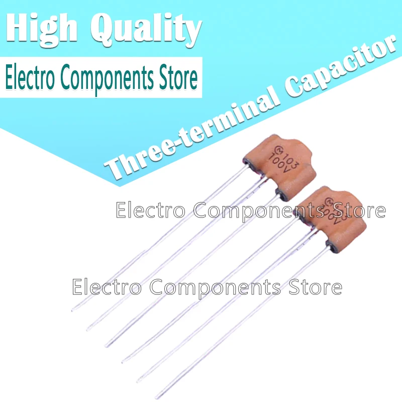 10PCS DSS6NE52A222Q55B EMI Suppression Filter Three-terminal Capacitor 2.2nF 6A 3-Pin 100V 222