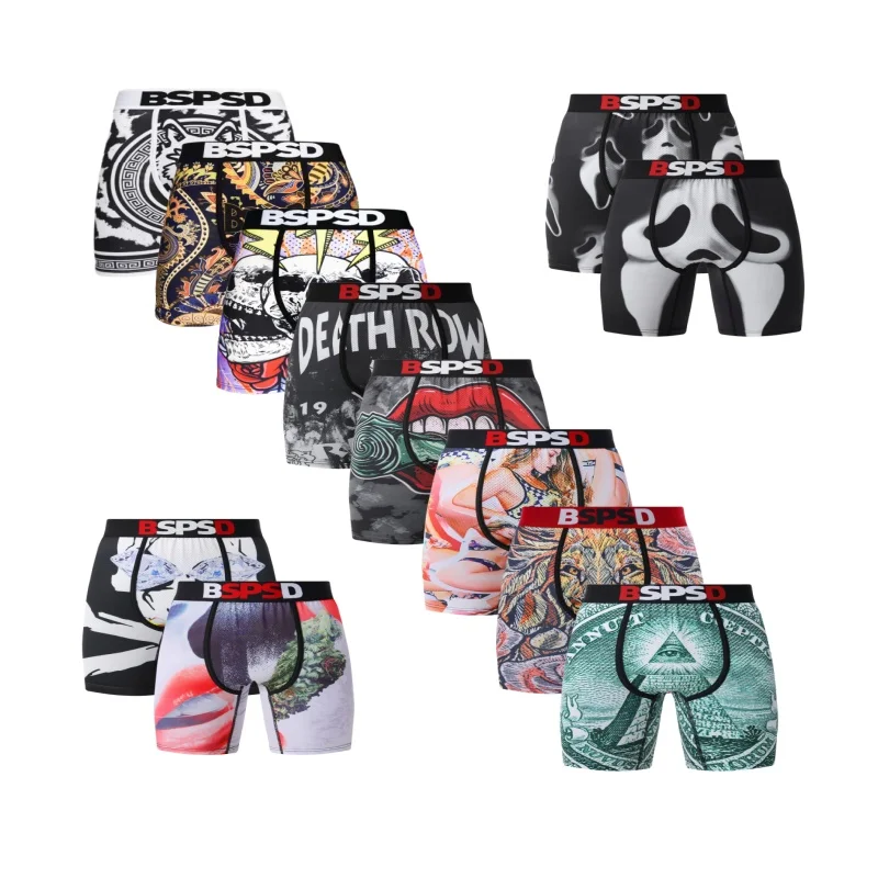 

Сексуальное мужское нижнее белье, боксеры Cueca, трусики, нижнее белье с принтом, дышащие трусы, боксеры, большие размеры S-XXL, мужские трусы-боксеры, плавки