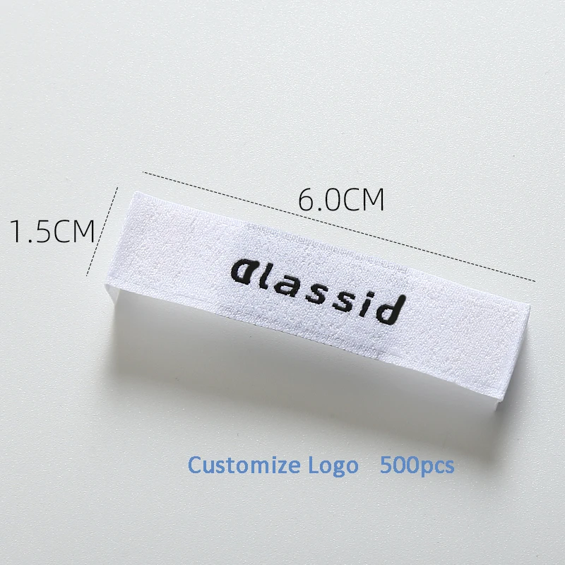 شعار مخصص الملابس طوق التسمية المنسوجة نسيج القطن الحرير التسمية الرئيسية طباعة شعار تخصيص شعار الملابس التسمية #4