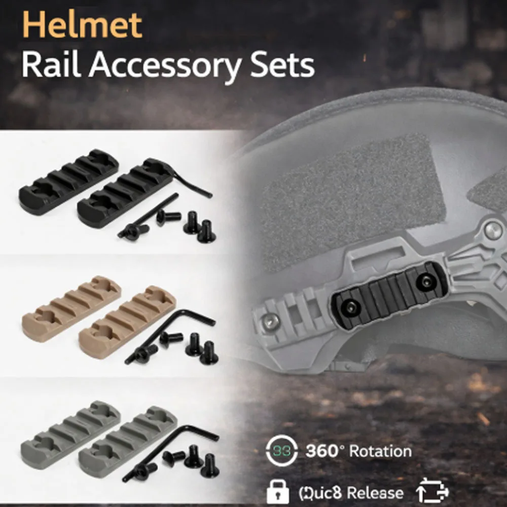 

Outdoor Sports Tactical Helmet Guide Rail Accessories 5-SLOT Mounting Kit TB1421 for Wendy Helmet Hunting CS Airsoft Paintball