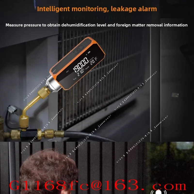 Vacuum Gauge VGW-mini Tee Bend Adapter, Refrigeration Maintenance Accurate Measurement of Vacuum
