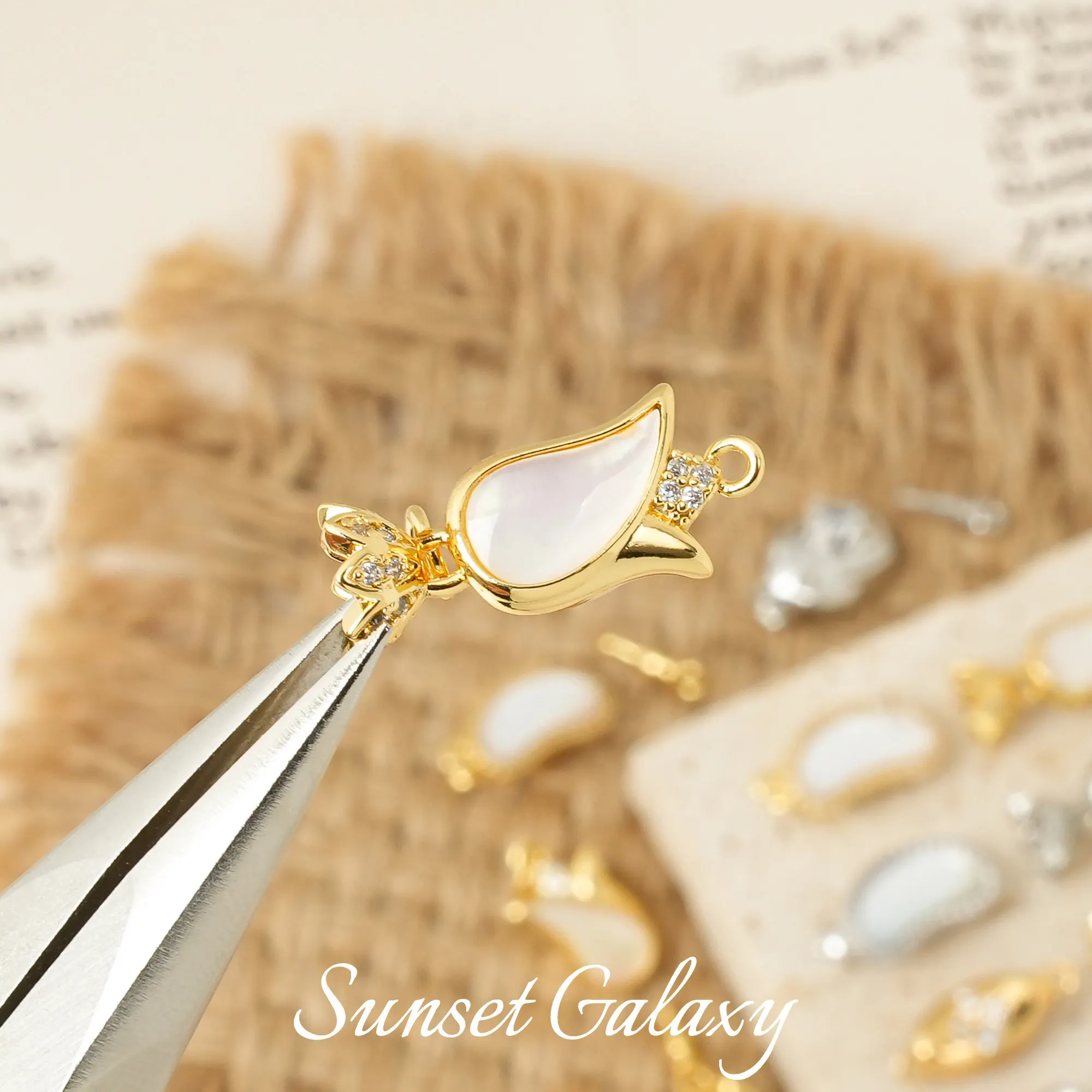 18k Gold Zircon Ingot Buckle Pearl Necklace Ending Buckle Handmade DIY Beaded Loose Bead Bracelet Accessories Material