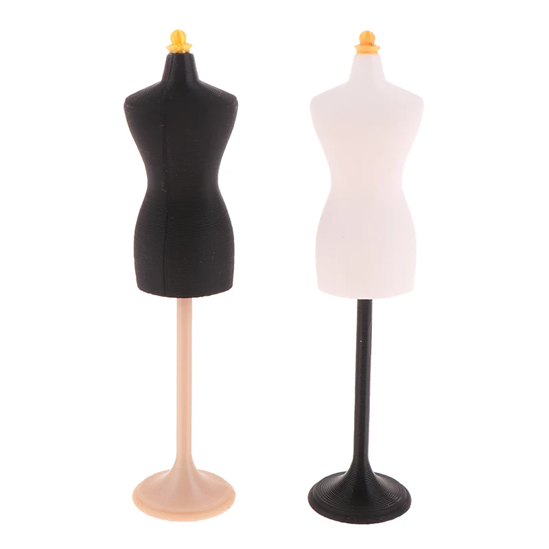 1/12 Dollhouse Mini Mannequin Display Stand Gown Dress Clothes Hanger Skirt Support Wedding Mannequin Stand Humanoid Model Toys