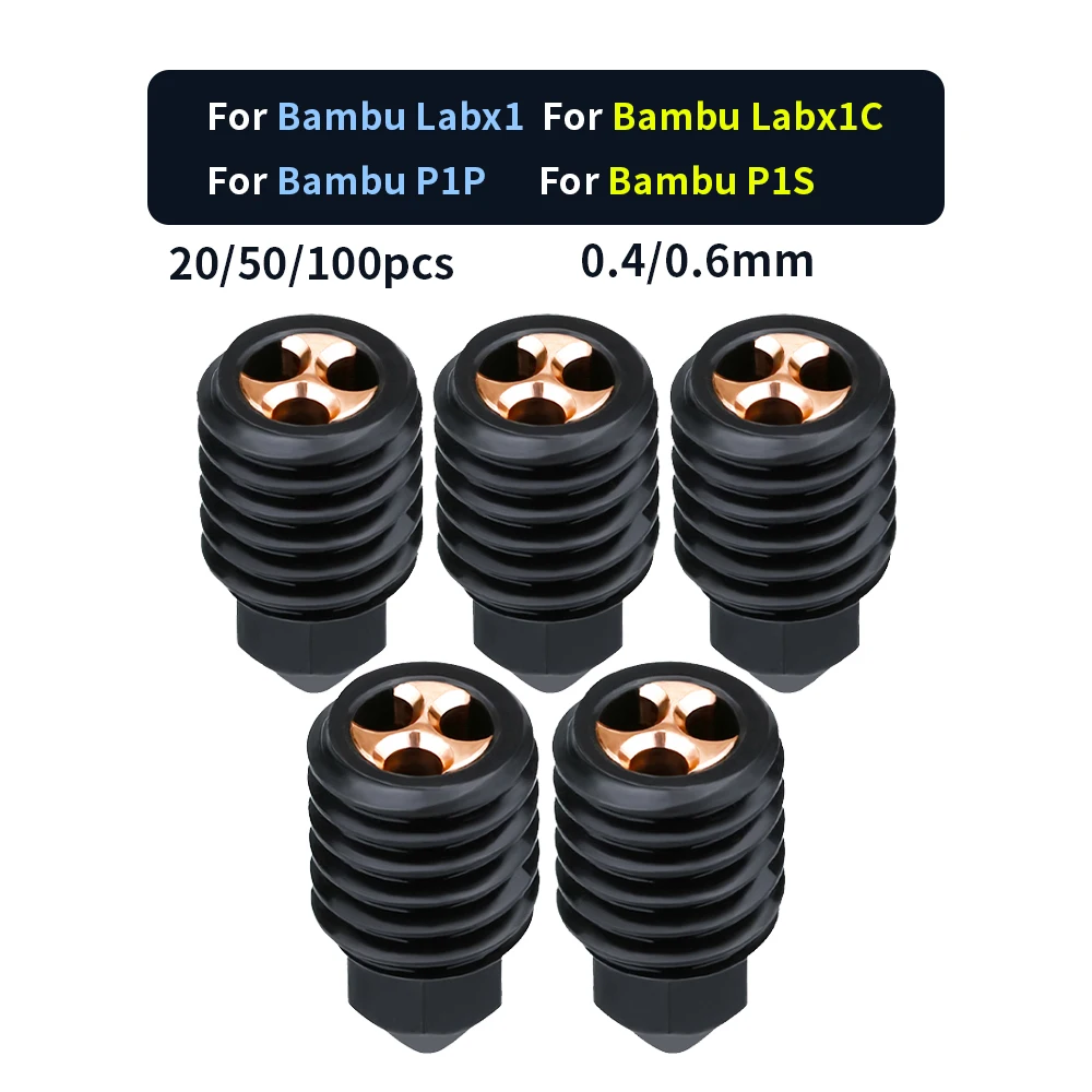 

Hardened Steel Nozzle CHT For Bambu Lab x1 x1c p1p 500°C Upgrade 0.4mm For 3D Printer Bambulabs Nozzle CHT P1P Hotend Nozzles