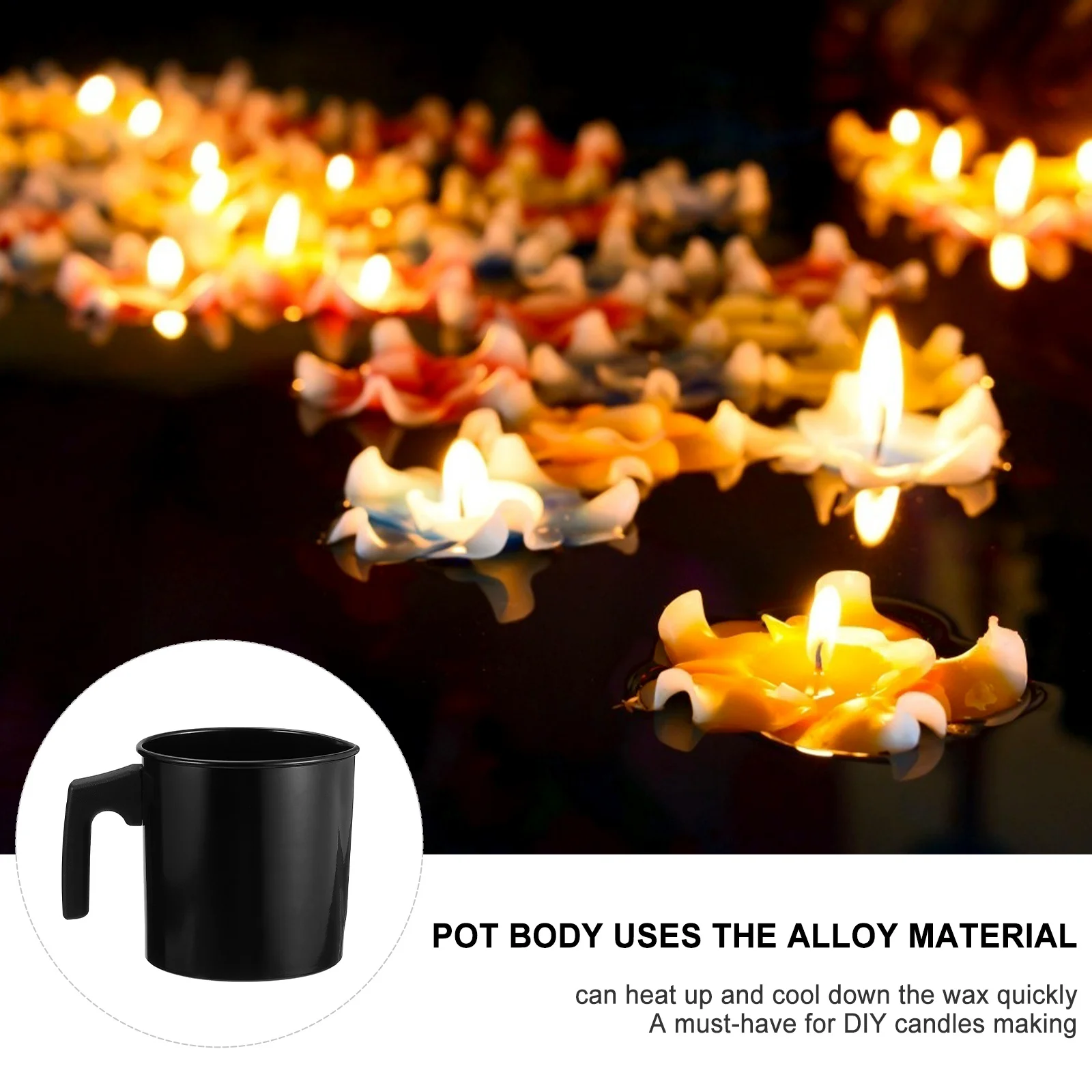 

1Pcs Melting Pot Dripless Pouring Spout DIY Making Wax Melting Pitcher Soap Making Crafts Boiling Water Pot