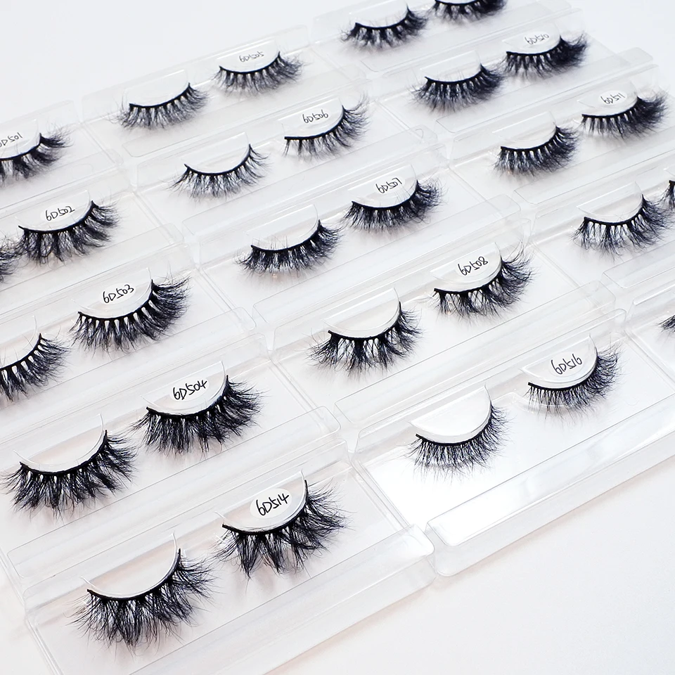 20 Pairs in one tray Mink Lashes Wholesale Natural Lashes Fluffy 3d Mink Eyelashes Makeup Bulk