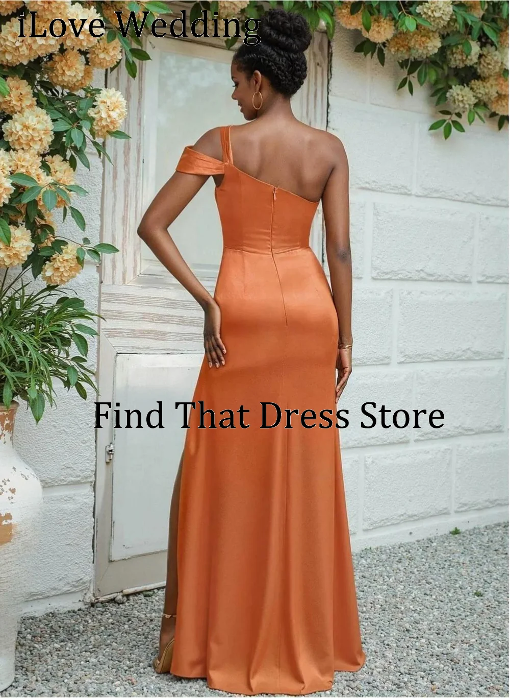Classic Sleeveless Pleated Formal Side Slit Evening Dress Floor Length Backless Bridesmaid Dress for Wedding Customized