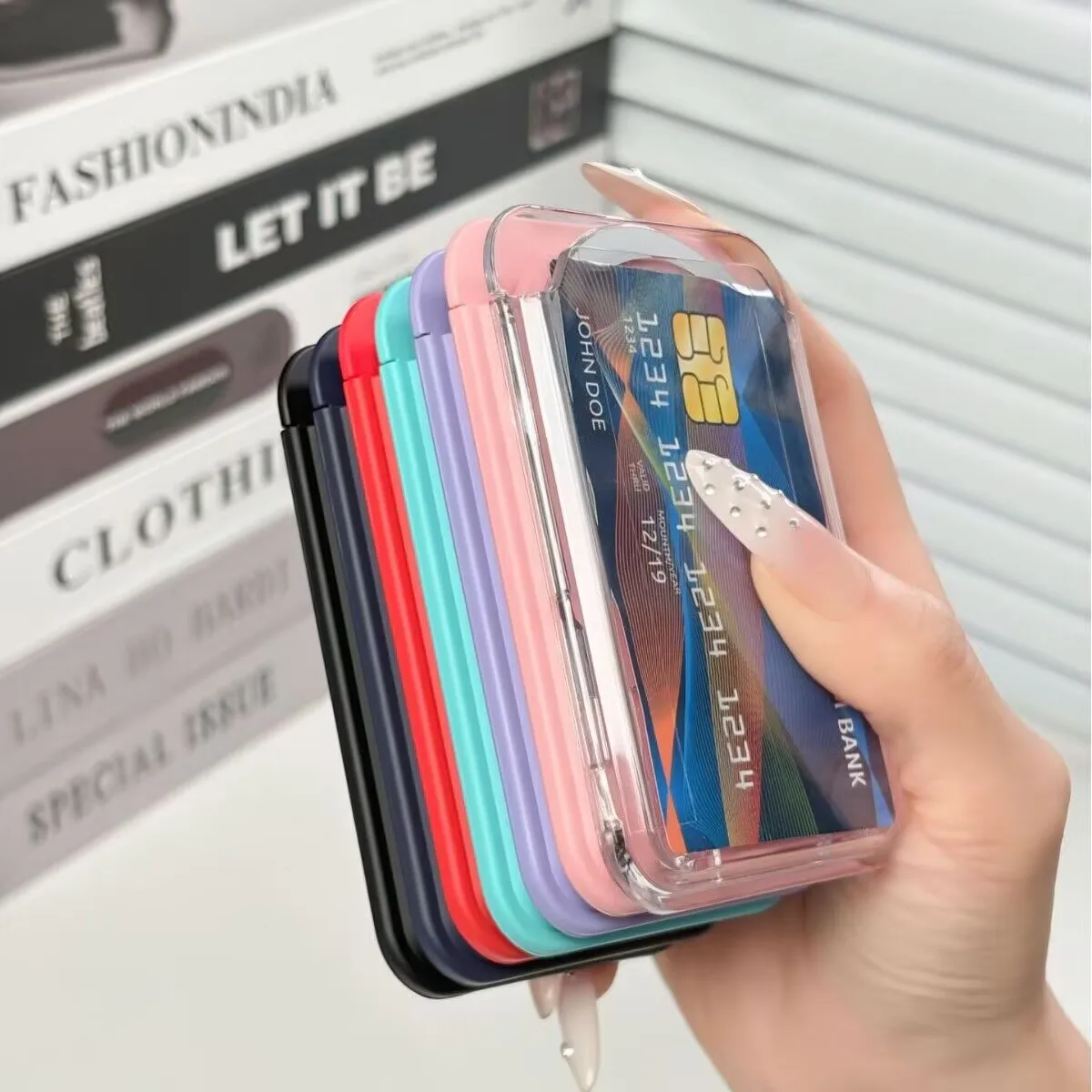 Transparent Card Holder For Magsafe For iPhone 17 16 13 15 14 12 Pro Max Air Plus Hard PC Scratch Resistant Phone Bag Case view 5