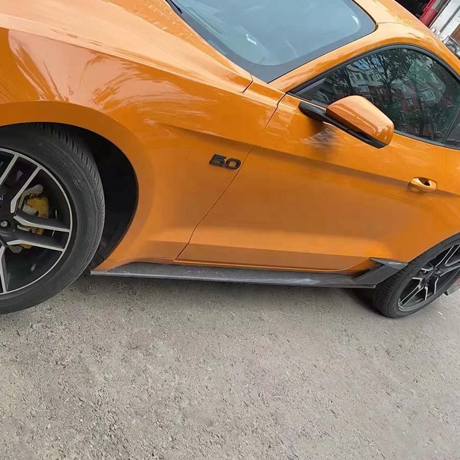 NEW Carbon Fiber LARIDAS Style Side Skirts for Ford Mustang 2018-2023 Rocker Splitters Body Kit