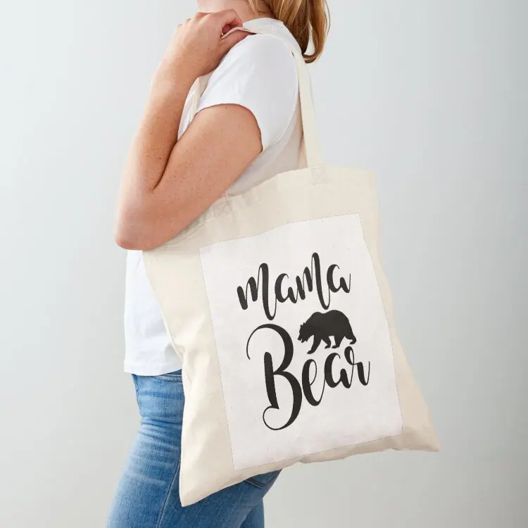 Mama Bear black and white Tote Bag eco pack bags luxury women Women bags