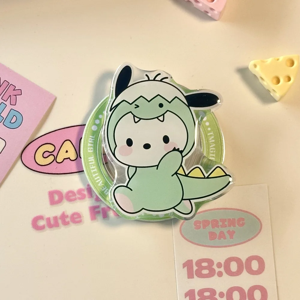 سانريو مرحبا كيتي ميلودي Pochacco حامل قابل للتوسيع حامل قابل للطي Magsafe PopSockets المغناطيسي للهاتف البنصر حامل