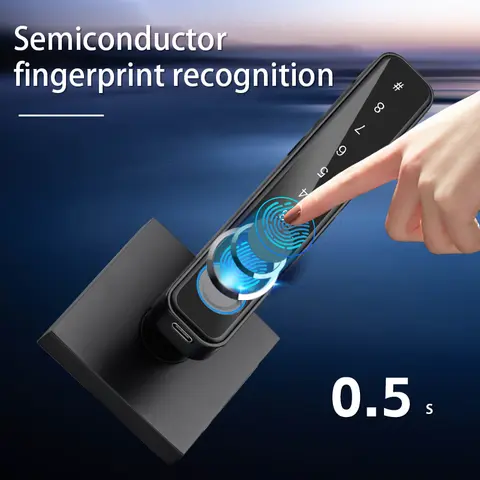 बायोमेट्रिक फ़िंगरप्रिंट स्मार्ट होम डोर लॉक पासवर्ड इलेक्ट्रॉनिक डिजिटल लॉक TUYA/TTLOCK ऐप कंट्रोल एंट्री डोर नॉब्स लॉक 6 best sales टीटीलॉक स्मार्ट लॉक - №5