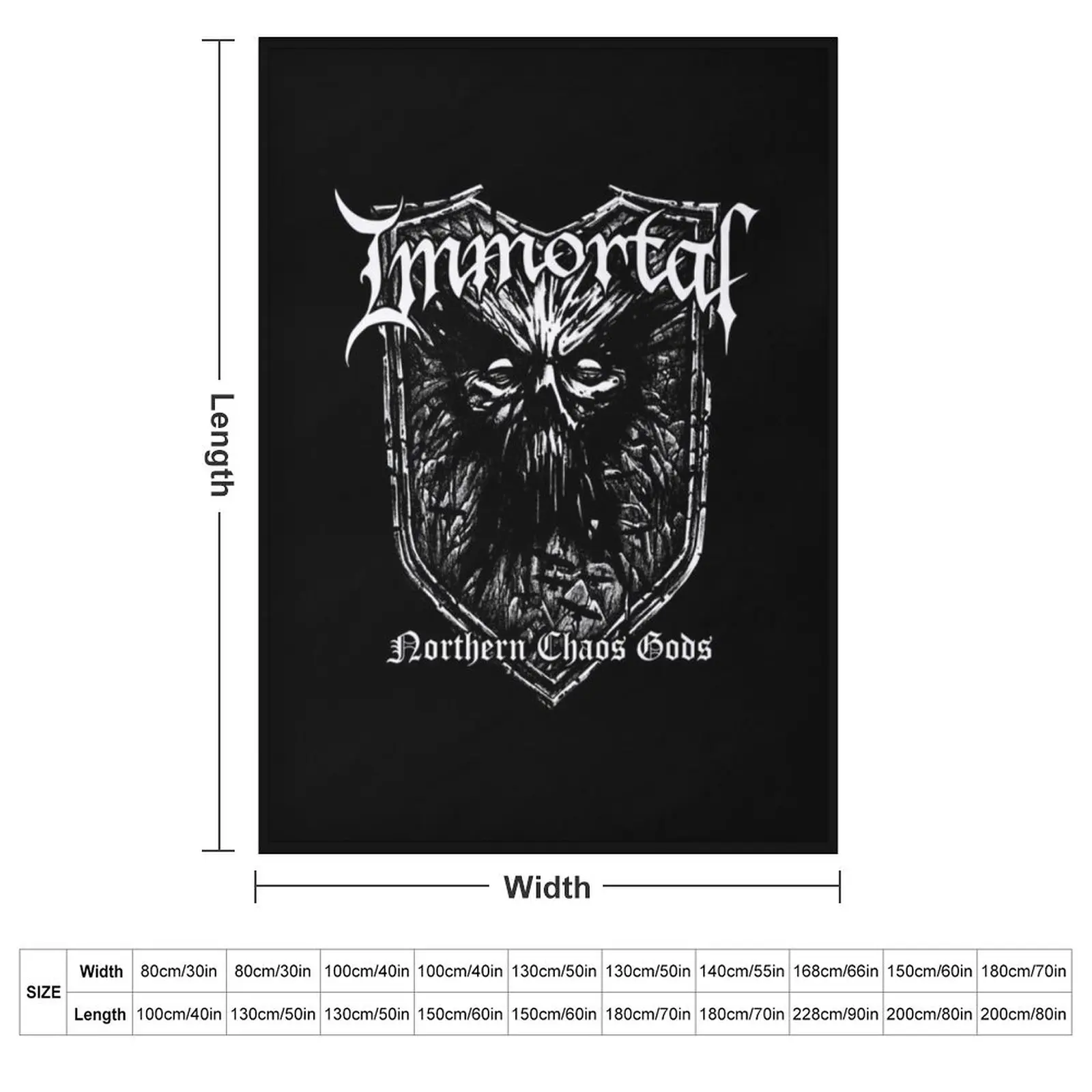 Immortal - Northern Chaos Gods Throw Blanket For Decorative Sofa Furrys Decorative Sofas Sofa Quilt Blankets
