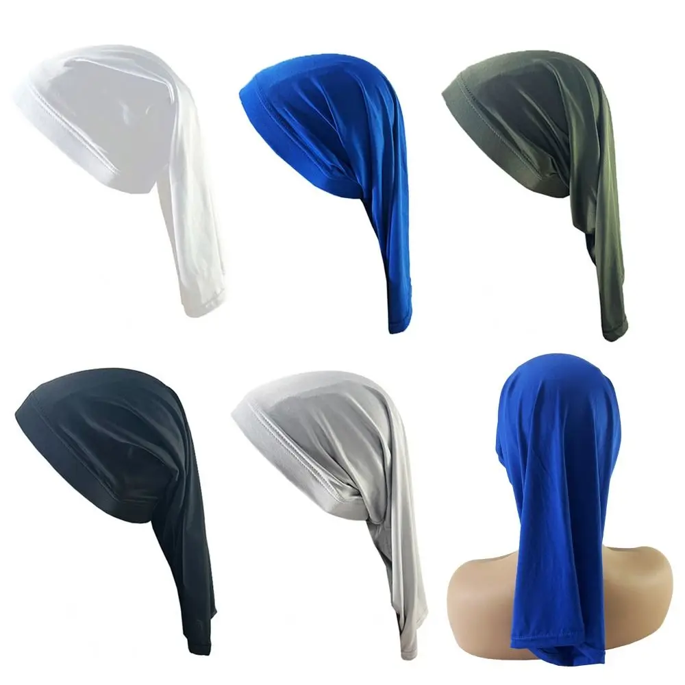 Unisex Spandex Dreadlocks Tube Sock Wide Elastic Headband Cap Long Hair Satin Head Wrap for Women Men Sleeping Caps