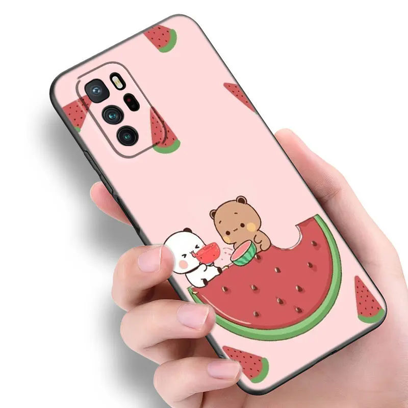 BUBU DUDU Cute Black Silicone Phone Case For Xiaomi Redmi Note 10 11 11S 12 13 Pro 4G Plus 11T 5G 10S 12S