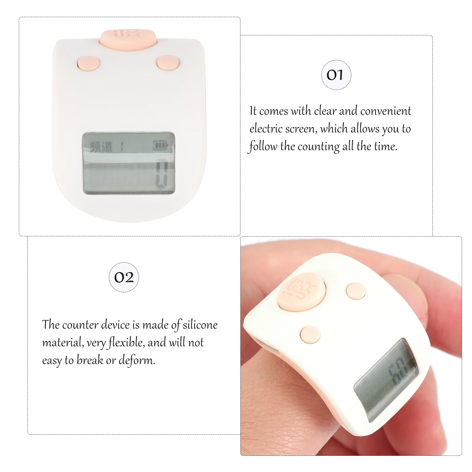 Chanting Counter LED Finger Nail Ring Hand Tally Digital Clicker Electronic Counters Number