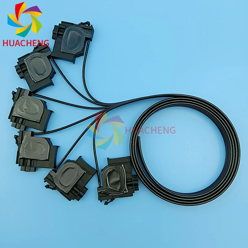 1 Set For DTF Printer L1800 R1390 Ink Damper Dumper Filter for Epson L810 L850 L1300 L-Series with 1.5Meters 6 Lines Ink Tube