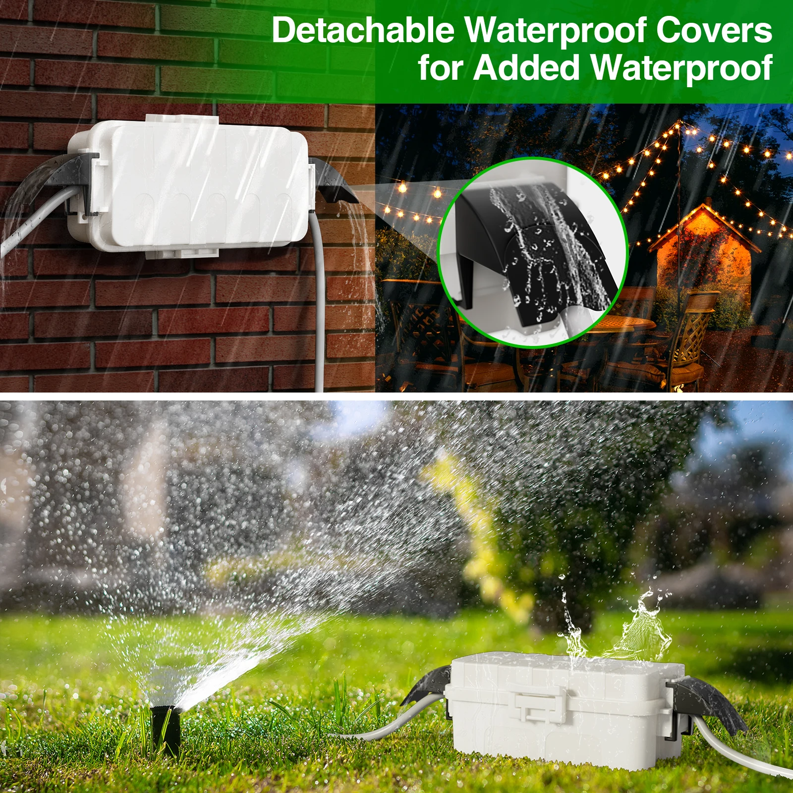 صندوق توصيل كهربائي خارجي مقاو - مراجعة Outdoor Power Strip With Cover وسعره