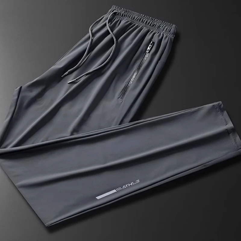 

2024 new fashion pants Men's sports pants loose large size air conditioning pants straight leg corset casual pants