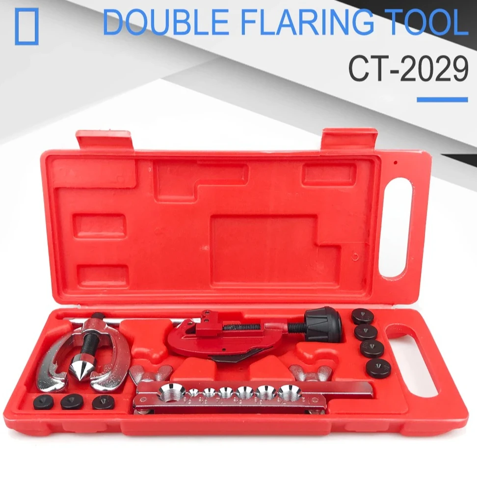 

Manual Lever Type 3-in-1 Tube Bender, Double Flaring Tool Kit for Copper, Aluminum, Iron & Stainless Steel Pipe Repair