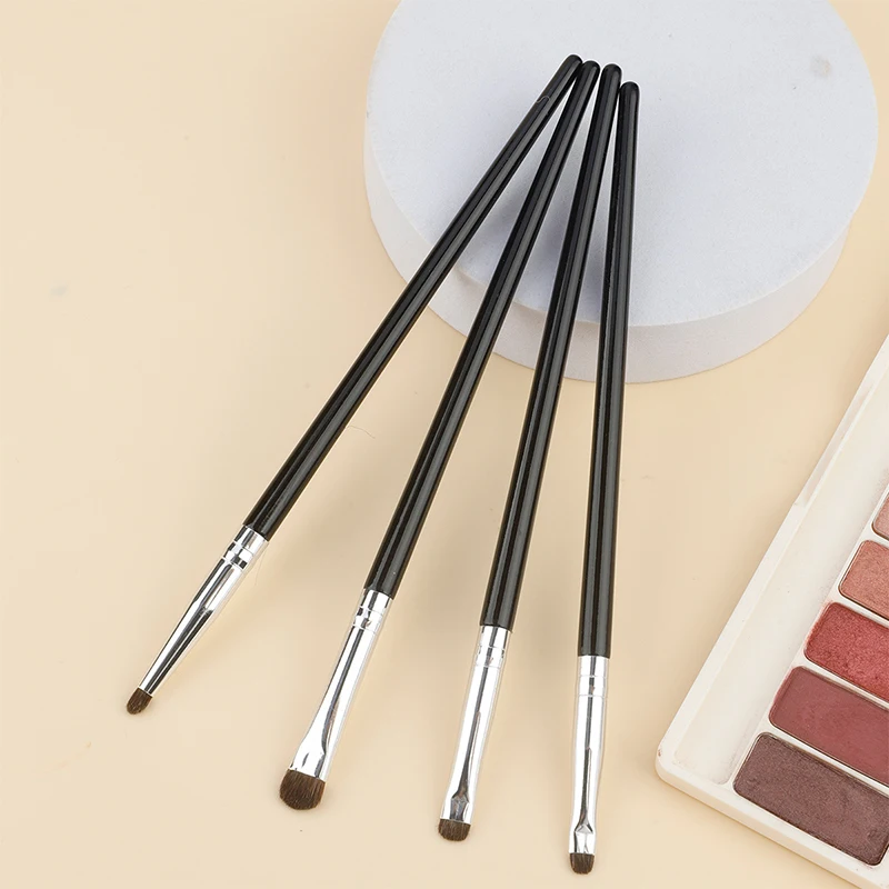 4 pièces petit pinceau fard à paupières détail pinceau de maquillage poney cheveux maquillage des yeux Eyeliner brosse Fine tache correcteur ensemble Portable