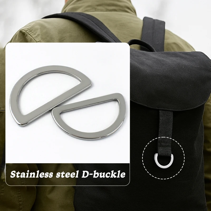 

15-38mm 5/10/20Pcs Stainless Steel D Ring Buckle for Bags Strap Webbing Connect Clasp Pet Collar Hooks DIY Hardware Accessories