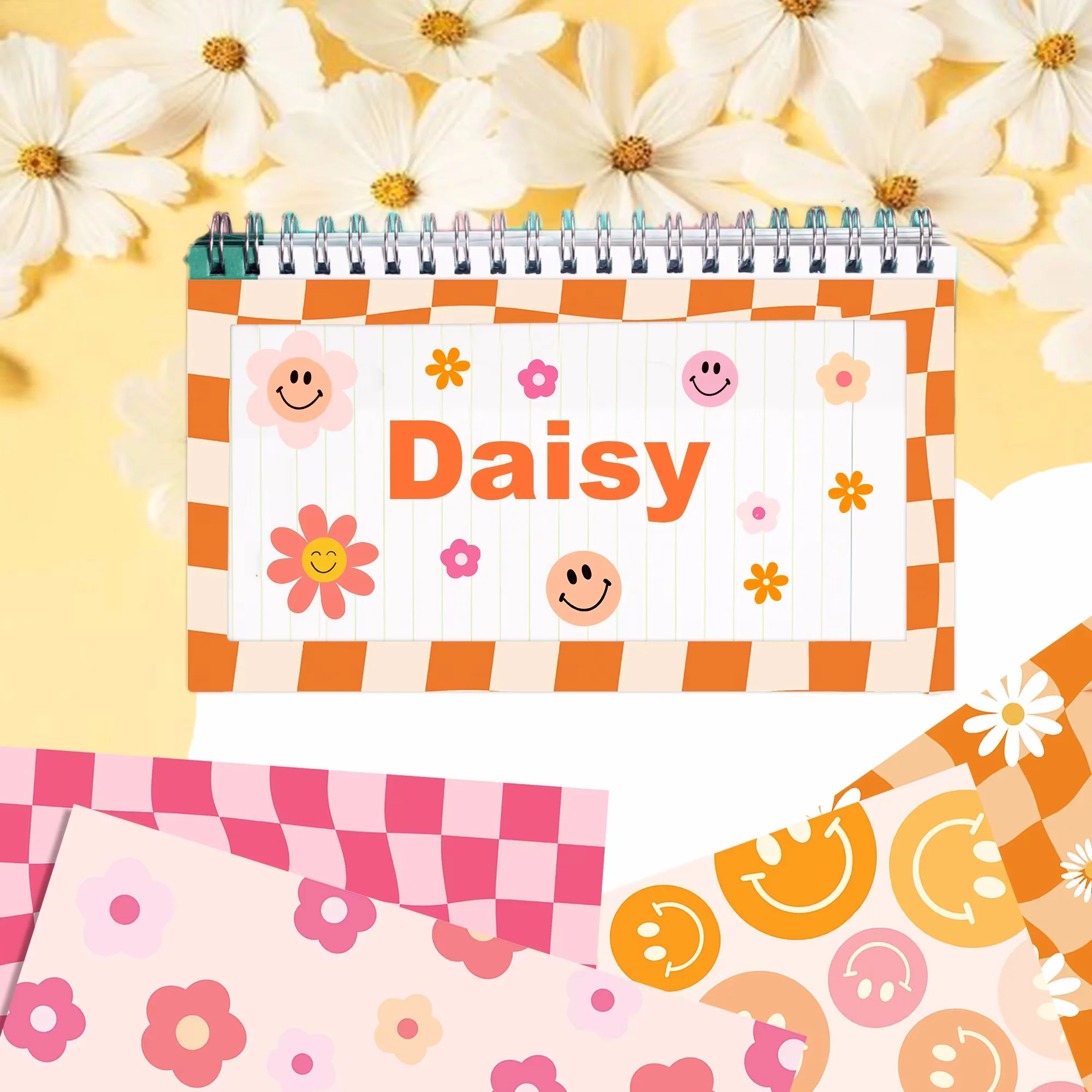 24 Stück kleine Gänseblümchen-Scrapbook-Papier, Party-Geschenke, dekorative Verpackung, Bastelpapier, 30 x 30 cm – Detail 7