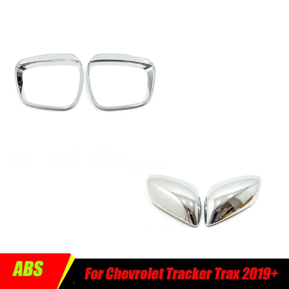 

ABS CHROME For Chevrolet Tracker Trax 2019 2020 2021 Side Door Car Rearview mirror block rain eyebrow Cover Trim Sticker