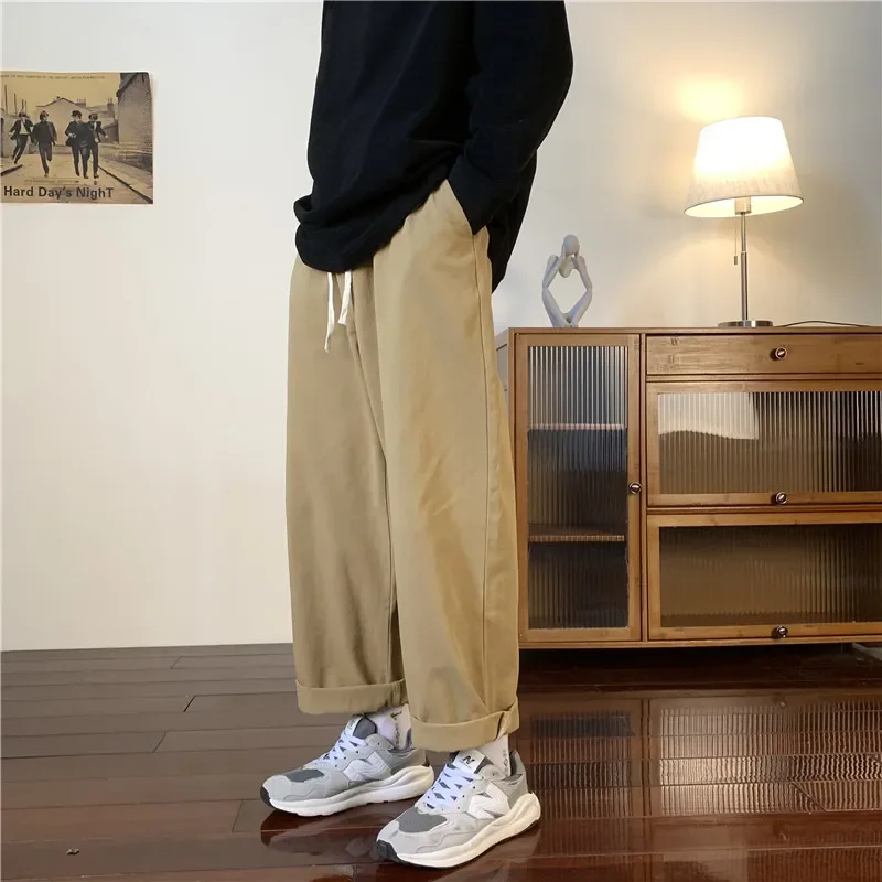 Winter Men's Casual Pants South Korea Fashion Street Fashion New Solid Loose Japanese Pants Men's Hip Hop Jogging Pants