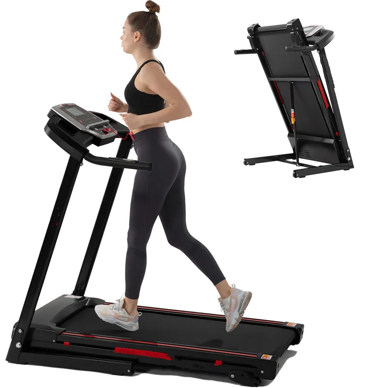 

High-Quality Portable Black Color Running Machine 3 Manual-Inclines Treadmill