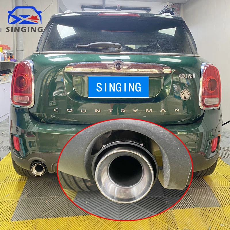 For BMW Mini Countryman F60 2017-2024 Non-destructive Exhaust Tip Tail Throat Pipe Cover Decorative Accessories Carbon Fiber Tip