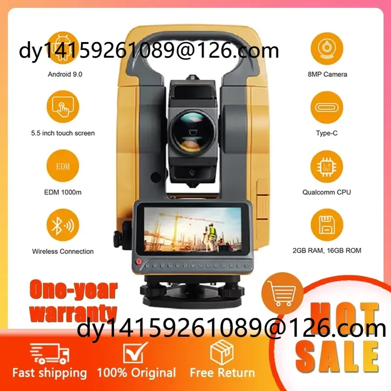 Hi-target HTS-720 Reflectorless 1000m Smart Android Multi language switching Total Station with 5.5-inch touch screen