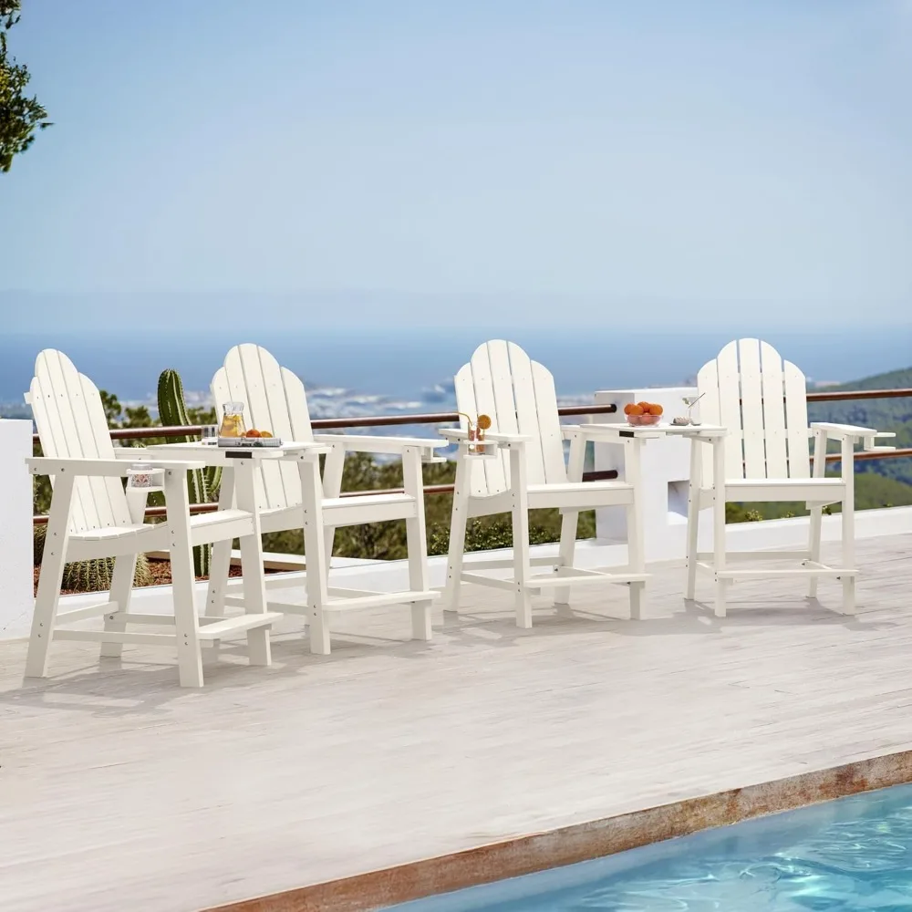 

Beach Chairs, Weather Resistant Lifeguard Chair for Balcony Chairs Set, Recycled Chair Bar Stools Cup Holder, Beach Chair