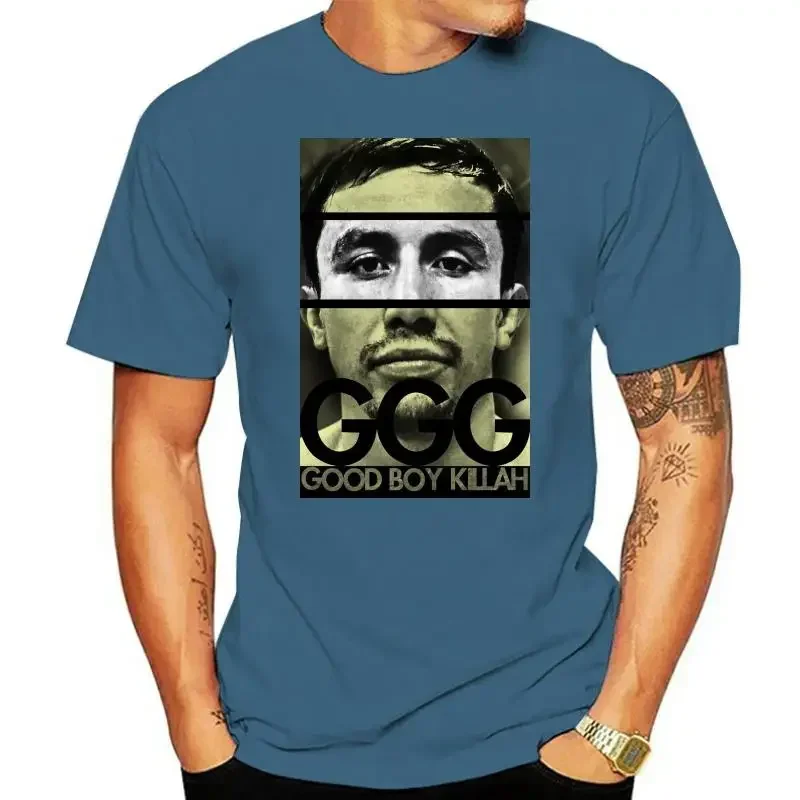 Novelty Men New Popular Gennady GGG Golovkin Boxing Champ Black TShirt men clothing graphic t shirts oversized harajuku funny