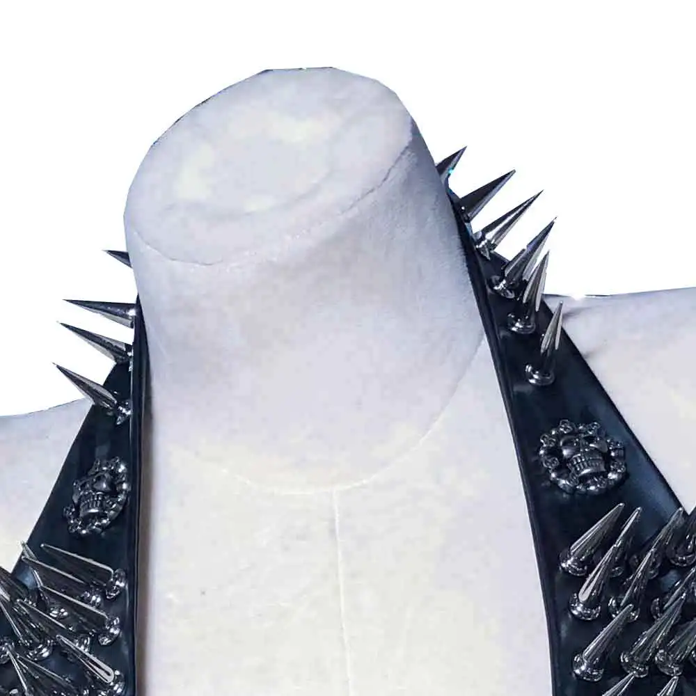 

Goth Tops Grunge Emo Clothing with Spikes Festival Bra Punk Rock Clothes Sexy Boho Gothic Tank Spiked Y2K T-shirt Women's