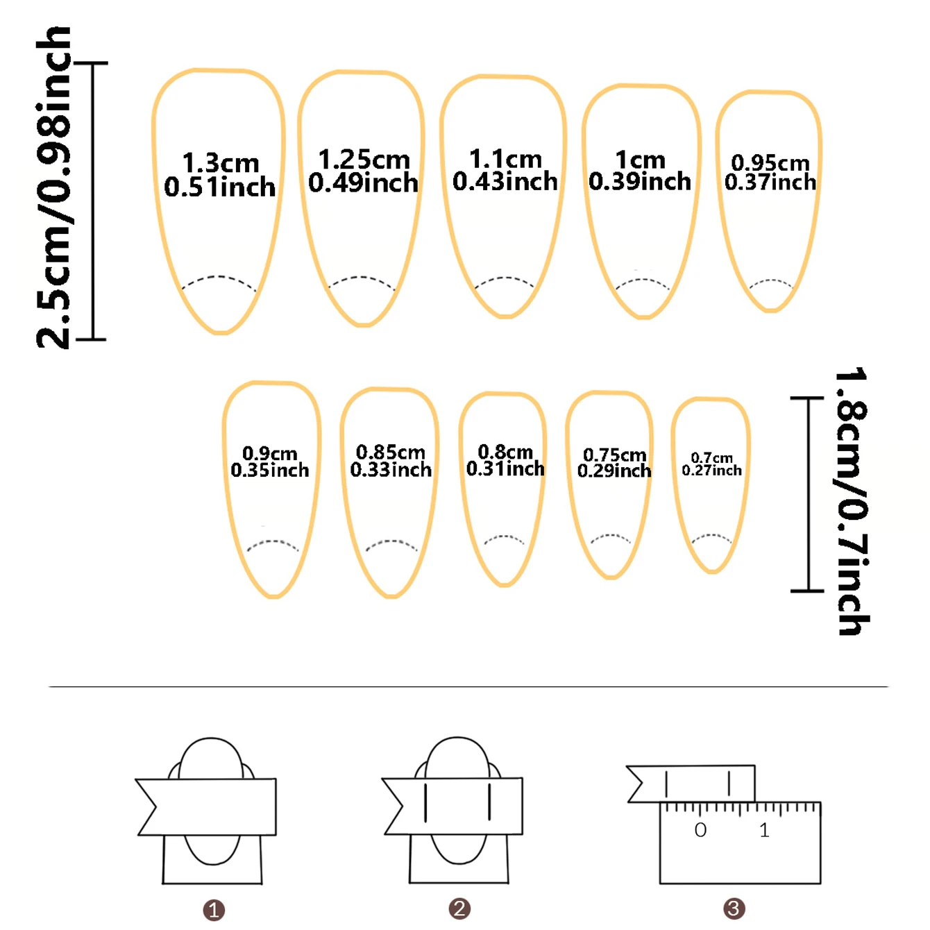 24-teiliges Set für sofortiges Makeover mit roten französischen Mandel-Kunstnägeln, 1 Nagelfeile & 1 Nagelkleber-Aufkleber-Set – Detail 9
