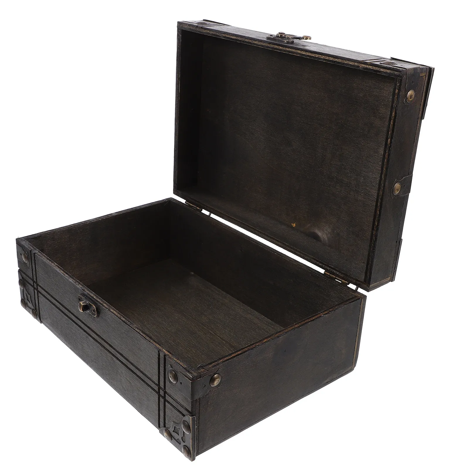 Caja de Madera Vintage para Tesoros, Baúl Retro para Joyas, Organizador de Almacenamiento, Decoración del Hogar, Cofre para Recuerdos, Accesorio para Fotos