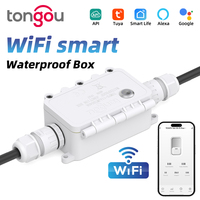 Smart Waterproof Box IP67 Works with Tuya/Smart Life,Power Display, 1-16A Adjustable, Timer, Voltage & Current Protection TONGOU