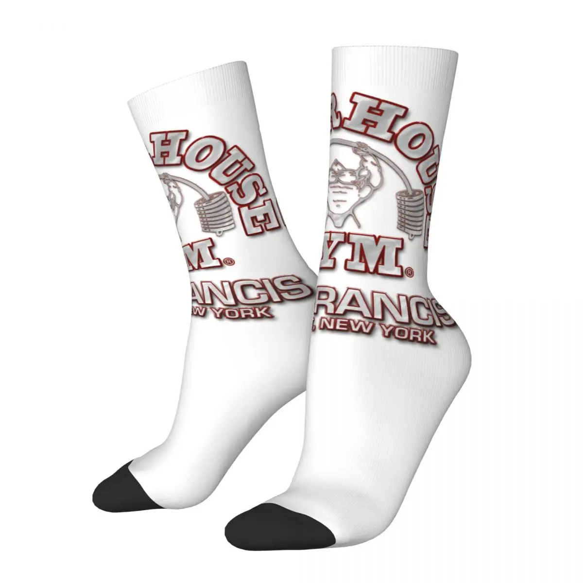 Powerhouse Gym Motivation Socks Harajuku High Quality Stockings All Season Long Socks Accessories for Man's Woman's Gifts