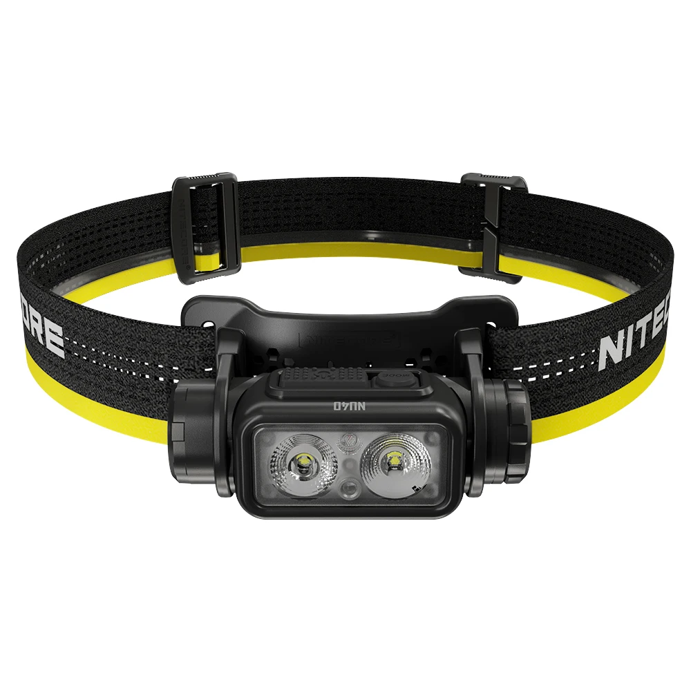 

NITECORE NU40 Headlamp High Performance Lightweigh USB-C Rechargeable Headlight 1000LM Torch Built-in 2600mAh Li-ion Battery