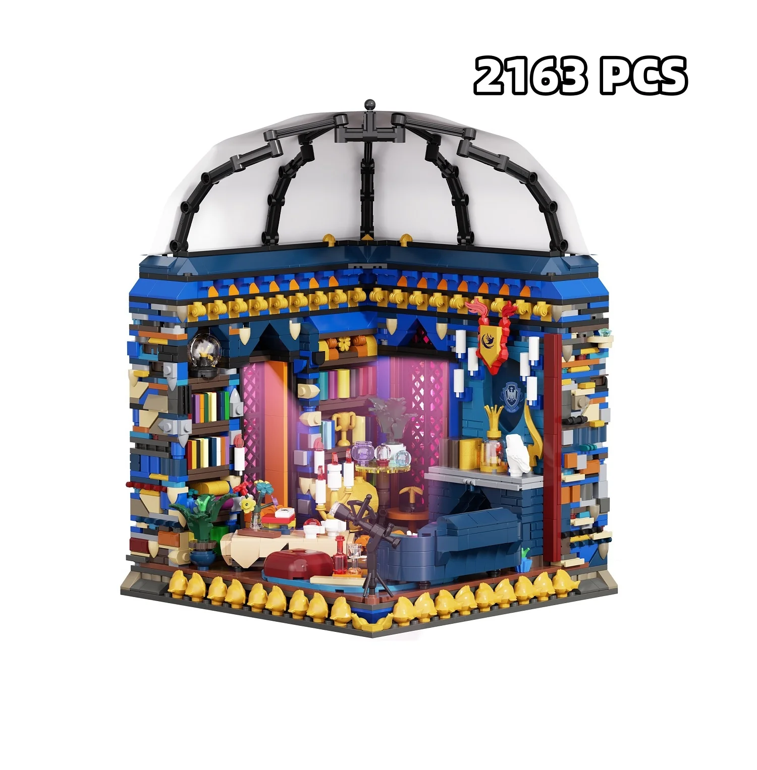 2163pcs Creative Building Blocks Common Room House Miniature Model Kit Unisex Adult Educational Toy for Stress Relief And Fun