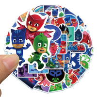 50pcs/set PJ masks Stickers toy Waterproof Skateboard Luggage Guitar Laptop Funny Graffiti Sticker Kid Classic Toys