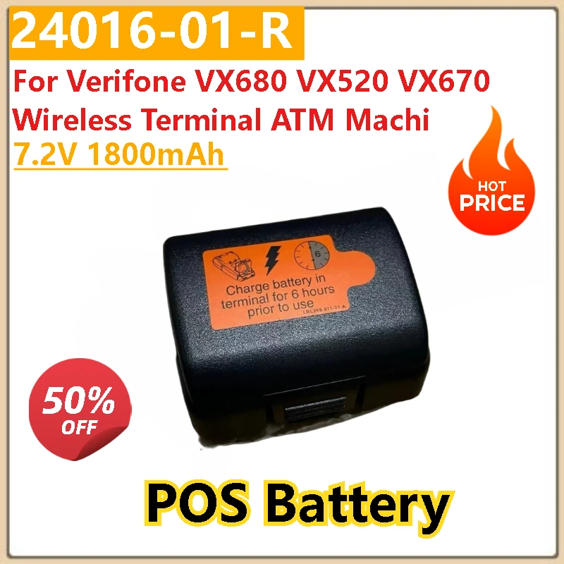 Новая высококачественная сменная батарея POS 24016-01-R 7,2 В 1800 мАч для Verifone VX680 VX520 VX670, беспроводной терминал ATM Machi