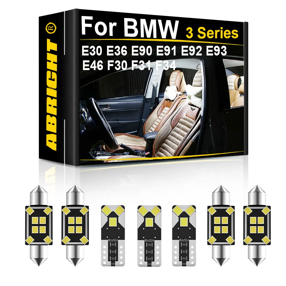 Car Interior LED Lights Canbus For BMW 3 Series E30 E36 E90 E91 E92 E93 E46 F30 F31 F34 GT Estate Sedan Coupe Convertible