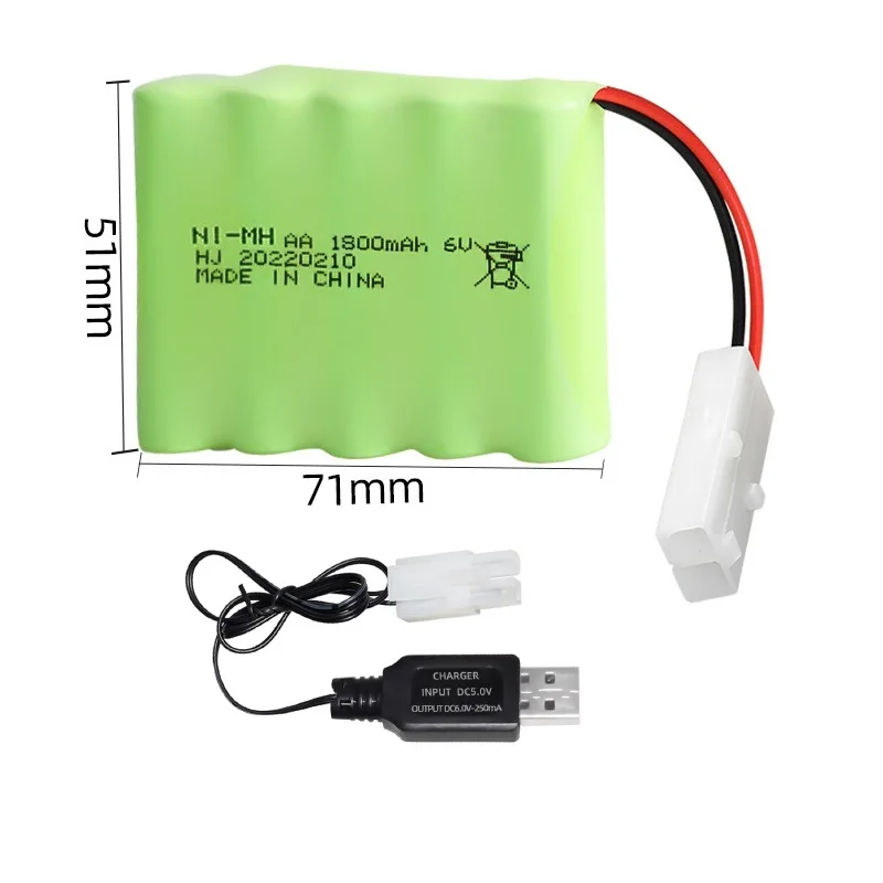 6v 1800mAh NiMH battery SM/JST/ Tamiya/6V USB for R/C toys stunt cars R/C truck R/C boat R/C tank remote controlled vehicle