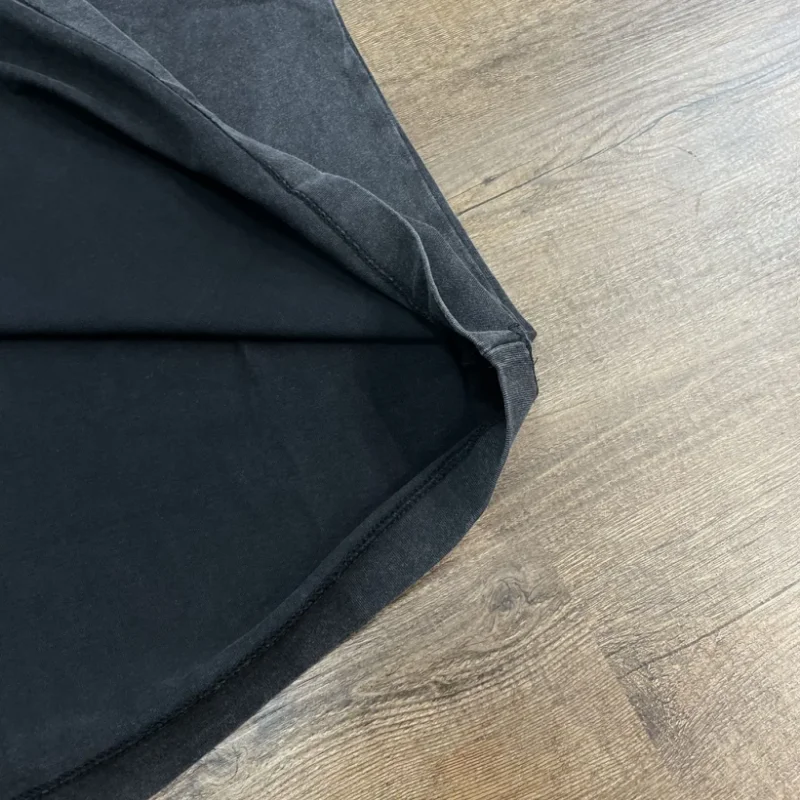 Ai Trend SAINT Black High quality Luminous Digital Print Retro Short Sleeve T-Shirt Summer Fashion Mens Womens Tops TEE