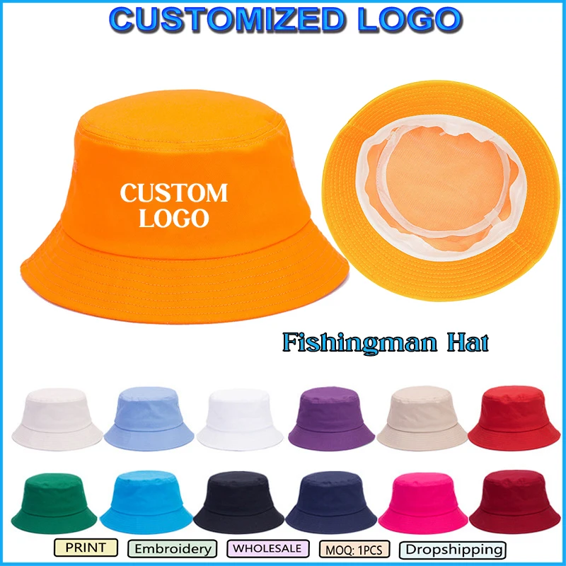 Chapeau en coton unisexe avec logo personnalisé pour adultes, chapeau anderpour femmes, bonnet de soleil pour hommes, Fedoras d'extérieur, casquette de plage, E27
